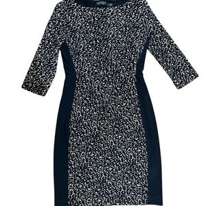 Ralph Lauren Monochrome Long Sleeve Dress